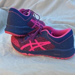 Asics Women's Vibrant Pink and Purple Sneakers